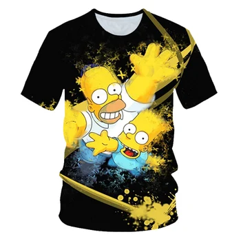 

Men T-Shirt Funny Homer Simpson And his Son 3D Printed Shorts Sleeve T-shirt boys girls Fashion Casual Tops kids Unisex Clothing
