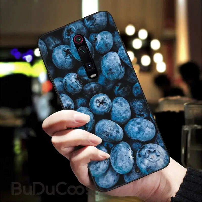 CUCI Blueberry fruit Bling Cute Phone Case For Redmi 6 4X 7 7A 8 GO K20 Note 4 4X 5 5A 6 6 Pro 7 8 8pro