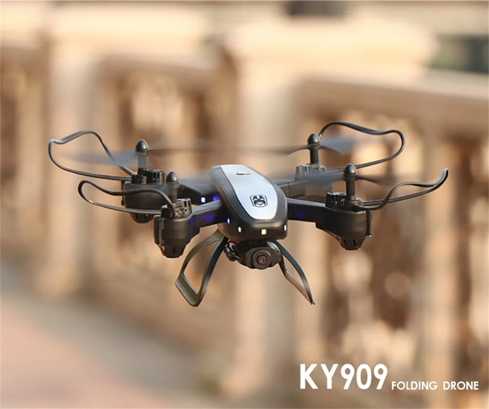 KY909 разборный Дрон с одним ключом взлет и посадка двойная камера 4K HD WiFi FPV 3D флип оптический поток RC Квадрокоптер