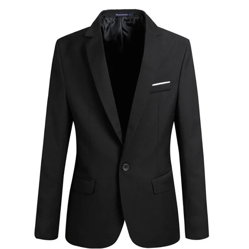

Last One Size 2XL Mens Blazers Coat Spring Autumn Male Suit Jackets Single Button Solid Color Slim Man Outerwear Clothes K41