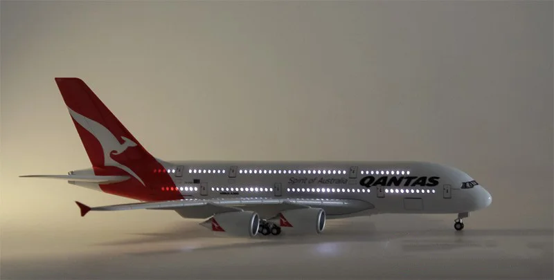 1: 160 авиакомпания литья под давлением дух Австралии QANTAS A380 модель самолета с светильник коллекция колес 380 модели игрушки