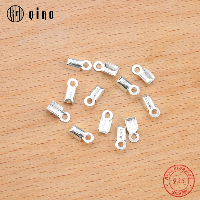 1000 Pieces Fold Over Cord Ends Cord Crimp End Tips Fold-Over End