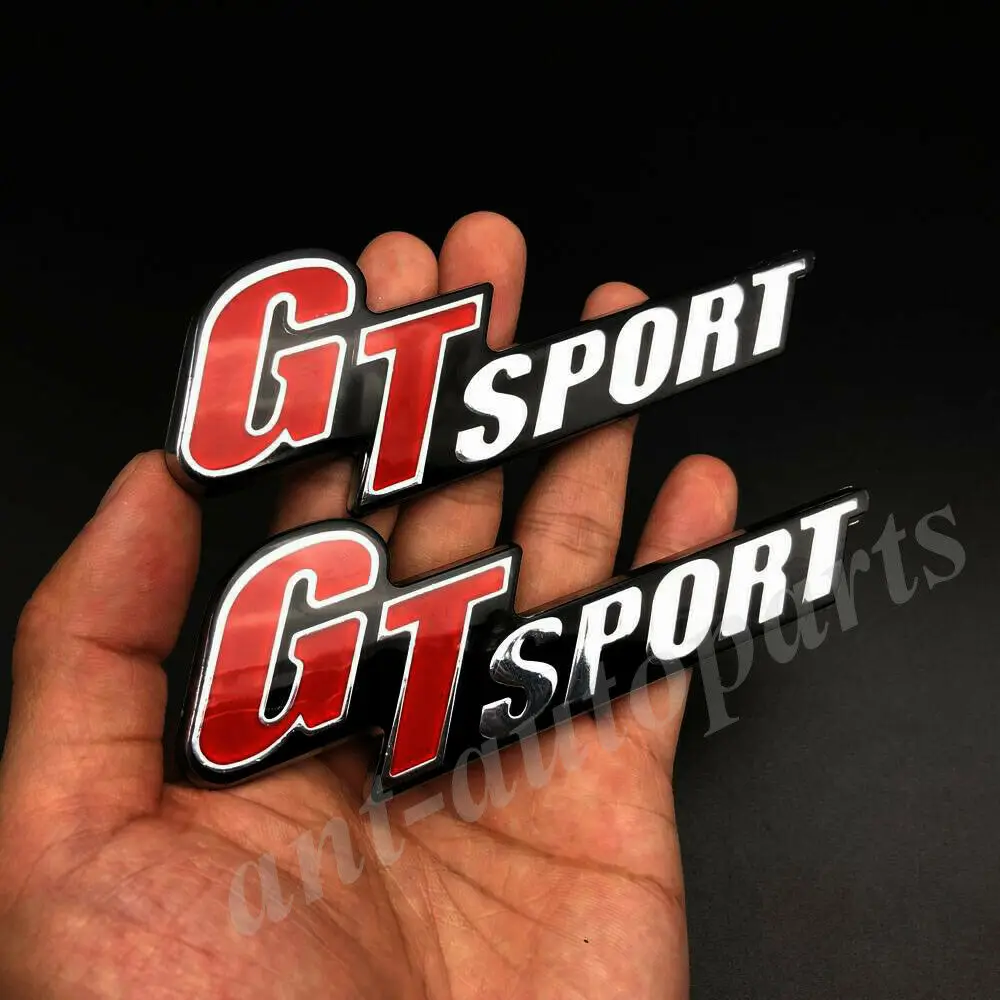 

2x 3D GT-SPORT Great Tuning Sport Car Trunk Rear Badges Emblem Decal Sticker JDM
