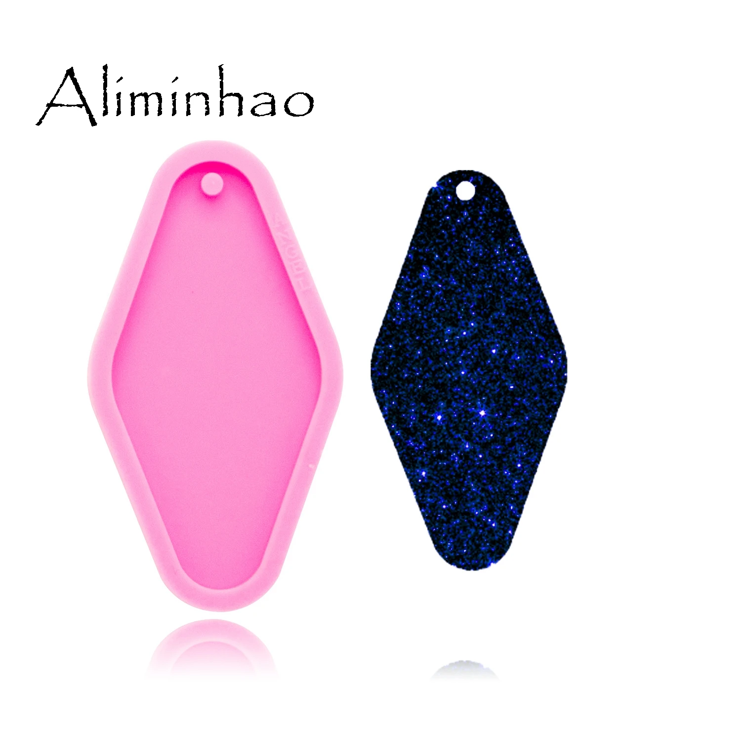 

DY0297 Shiny silicone mold for Luggage bag Tag keychain mold resin crafts making DIY epoxy mould