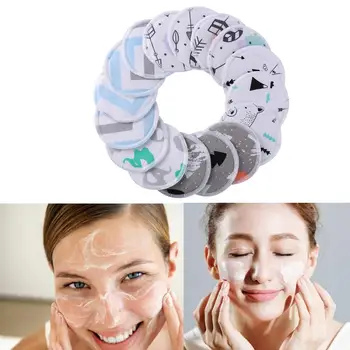 

16/18pcs Washable Makeup Remover Pads Reusable Face Skin Cleansing Towel Puff Cloth Wipes Facial Care Compact Portable