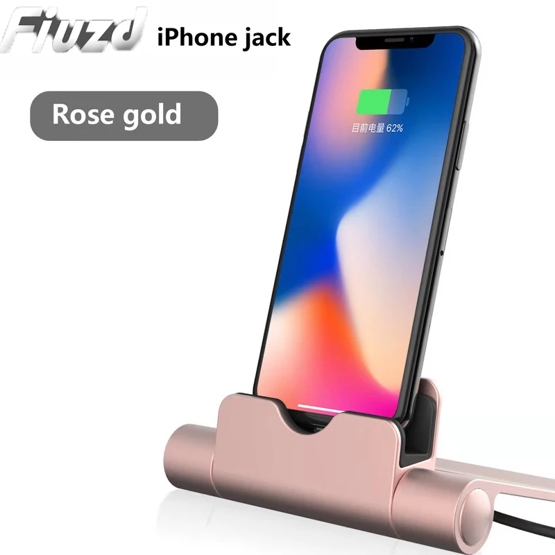 

2-in-1 USB Cable Data Phone Charger Dock Stand Station Charging For iPhone X XS Max XR 6 6S 7 8 Plus 5 SE Docking Desktop Cradle