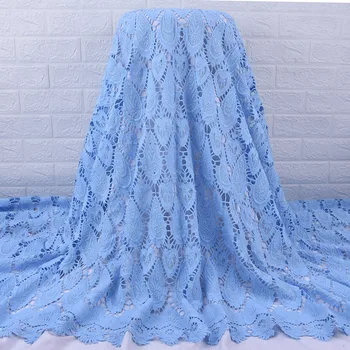 

Zhenguiru Sky Blue Guipure Cord Fabric Mesh High Quality African Lace Fabric Beautiful Nigerian Fabric For Women Wedding A1960