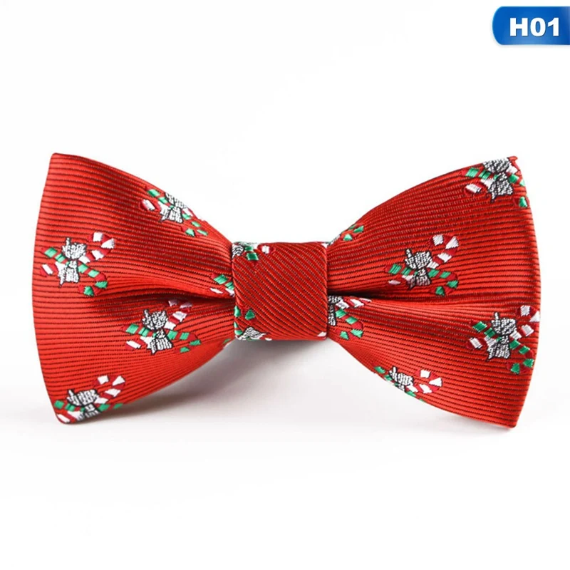 Boys Christmas Bow Ties Snowflake Christmas Tree Pattern Bow Tie For Children Kids Gifts Red Blue Bowtie Size 9cm*5cm