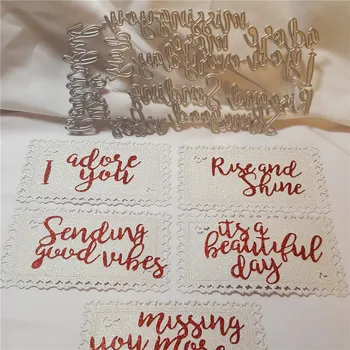 

Kokorosa German Words Metal Cutting Dies New 2019 Letter Dies Scrapbooking Stencil for Cards Making DIY Decor Craft Die Cuts