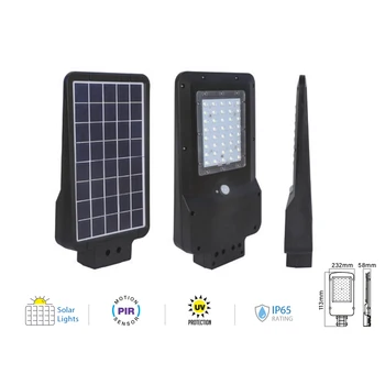 

V-TAC FE4715N Road Street Lamp Led 15W with solar panel and sensor motion 4000K Street Lamp for road Garden Villa SKU