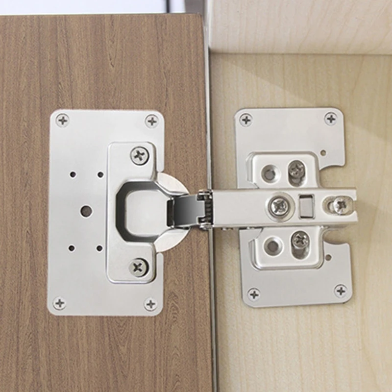 4 Pcs Cabinet Hinge Repair Plate Kit for Wooden Kitchen Cabinet Door Furniture Window Drawer Repai hinge repair plate furniture repair kit