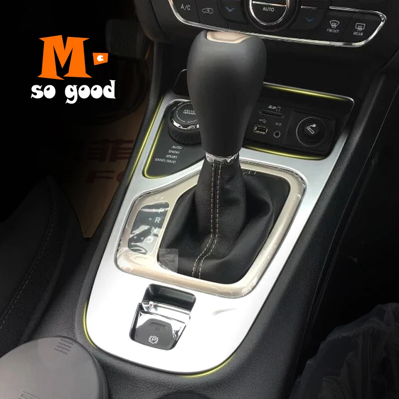 

2014 2015 2016 2017 2018 For Jeep Cherokee KL Car ABS Matte Gear Shift Knob Frame Panel Cover Trim Auto Accessories Sticker