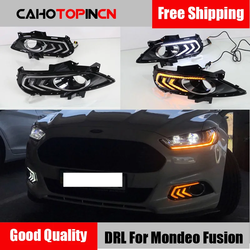 For Ford Fusion Daytime Lights DRL Fog Lamps Set Years 2013 To 2016