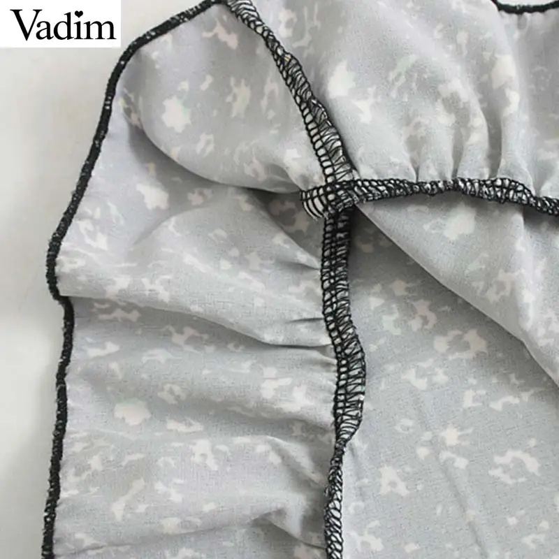 Vadim/женское шикарное мини-платье в сборку с коротким рукавом и круглым вырезом, плиссированное Ретро повседневное милое платье vestidos mujer QC814