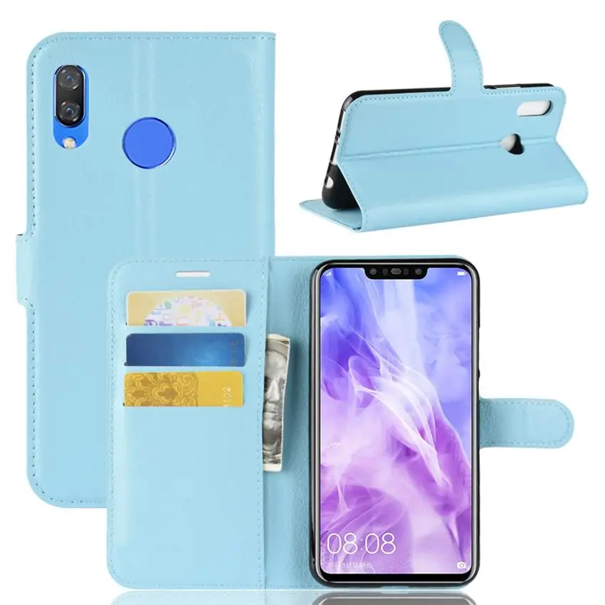 Задняя крышка-чехол для телефона c для huawei Nova 3 Nova 3i кожаные флип-Чехлы Coque