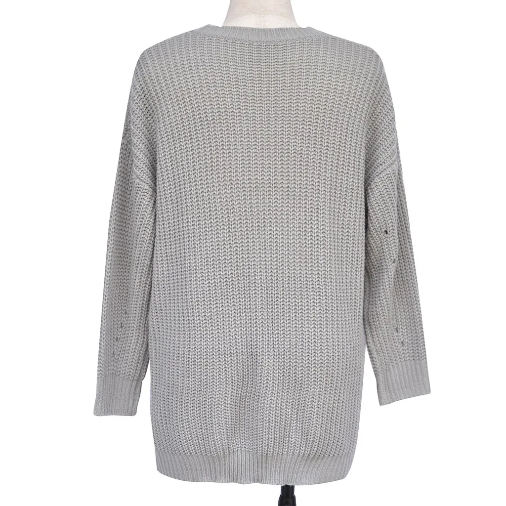 SAGACE, Зимний вязаный свитер, женский модный длинный свитер с принтом звезды, топы, высокое качество, женский теплый свитер с круглым вырезом