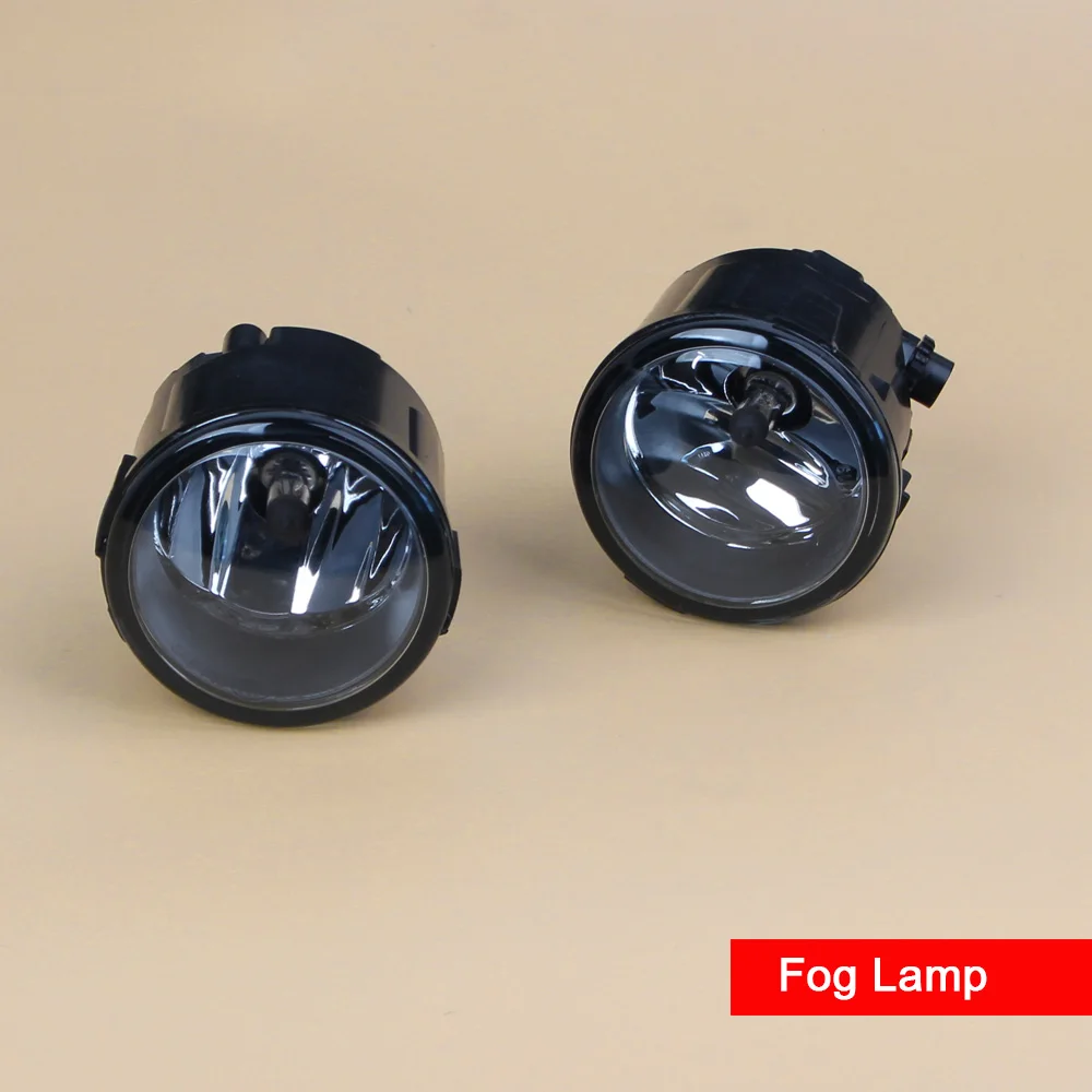 Fog Light 1 пара Автомобильная 12В противотуманная фара в сборе с туман светильник хром Чехлы и провода реле переключатель кнопка для Nissan Qashqai - Цвет: Fog Light