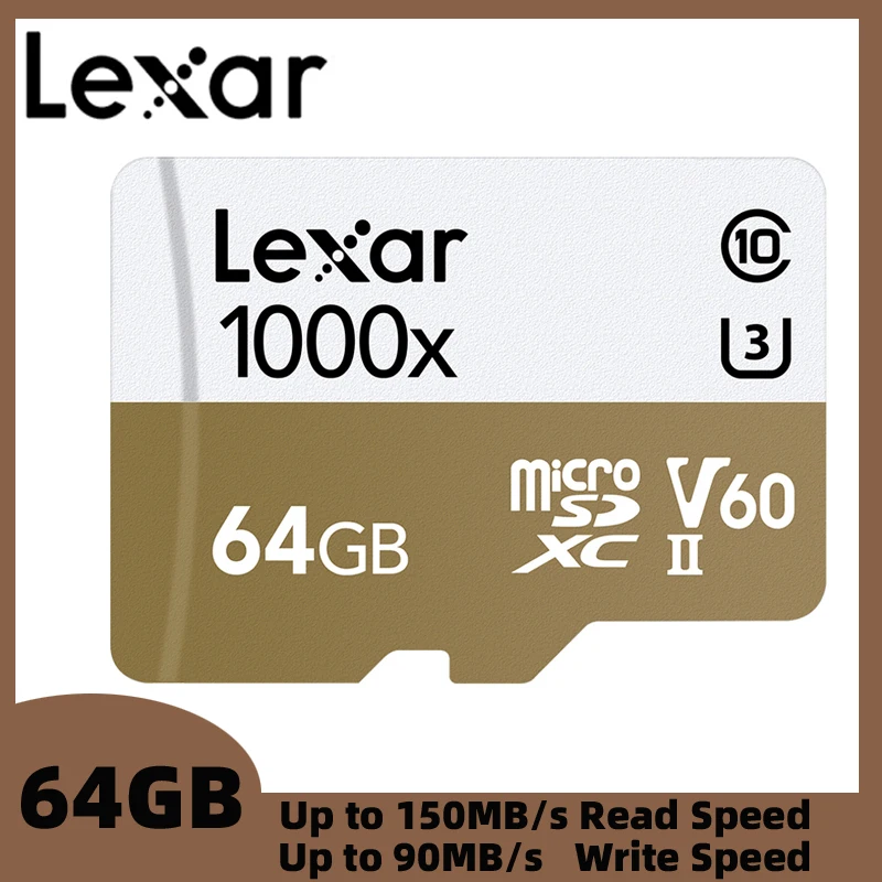 Карта памяти Micro sd Lexar 1000X, 32 ГБ, 64 ГБ, 256 ГБ, класс 10, высокая скорость до 150 м/с, UHS-I карта памяти cartao de memoria