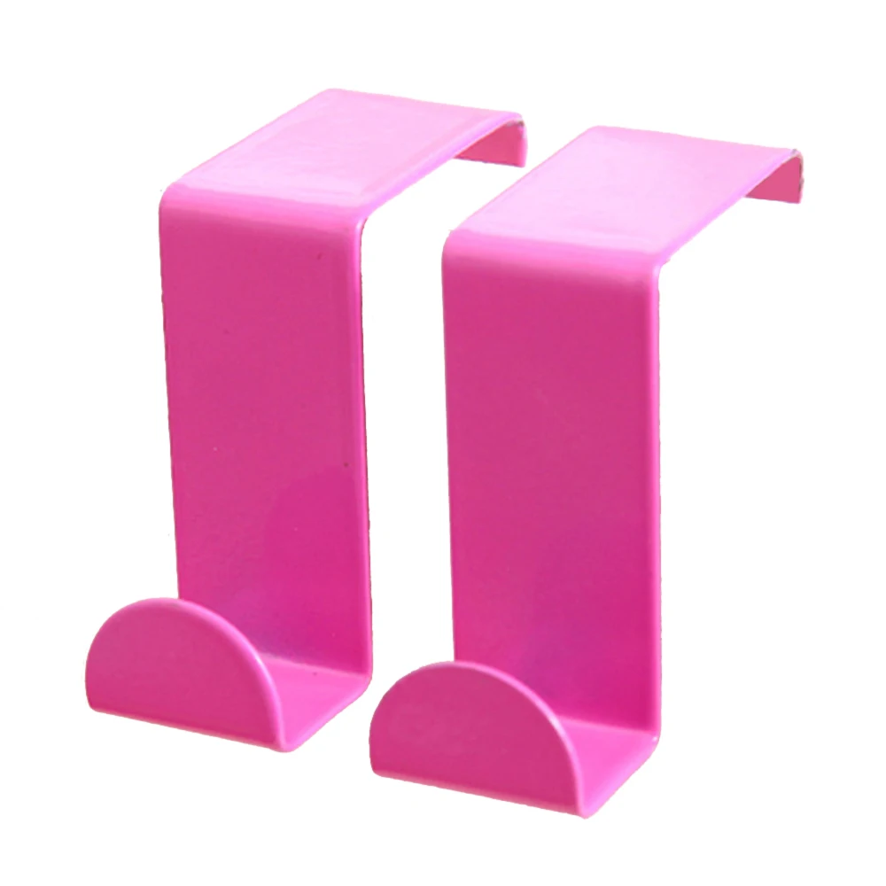 Pink 2 Крючки ПВХ Бесшовные без гвоздей из нержавеющей стали крюк экономии пространства крючок, крючки для пальто вешалка двери для кухни ванной Организации - Цвет: Pink
