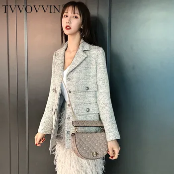 

Korea stock can ship Single-breasted Long-sleeved Thick Flower Woman Coat all-match Casual Fashion 2020 Spring New V310