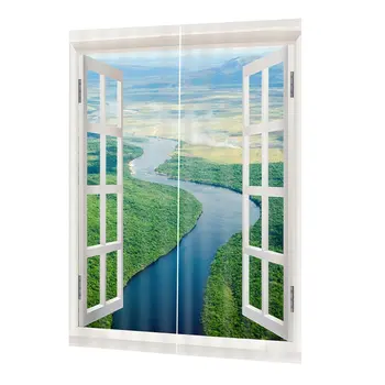 

2 Panels Sheer Curtains Voile Panels Windows Curtains for Bedroom Kitchen FJ35 Blackout Curtain Grommet Curtains