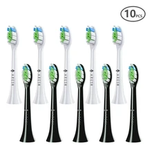10PCS/Set Replaceable Brush Head For Philips Hx3,Hx6,Hx9 Series Toothbrush Clean Action Brush Heads Clean Sonicare Flexcare