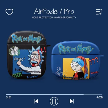 Cartoon Rick gąbka Onepiece owalne Apple AirPods skrzynki pokrywa Airpod Case Air Pods Case Airpod Pro Case Air Pods Pro Case tanie i dobre opinie CN (pochodzenie) Etui na słuchawki for Apple AirPods