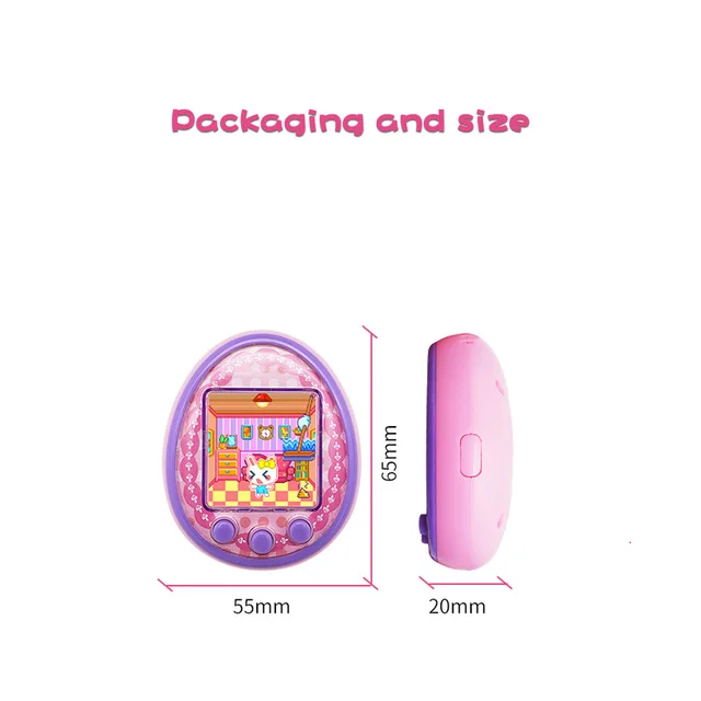 귀여운 고양이 모양의 만화 전자 가상 애완 동물로 어린이의 발달을 자극하세요.