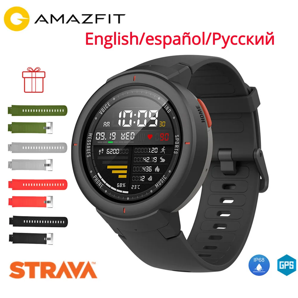 

Global Version Huami AMAZFIT Verge 3 GPS Smart Watch Alexa Strava Smartwatch IP68 AMOLED Screen Answer Calls Multi Sports Watch