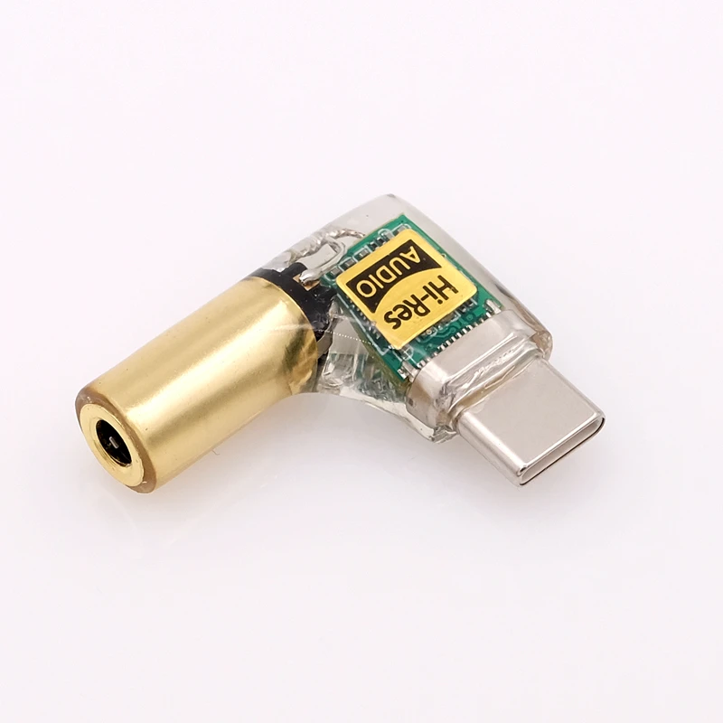 타입-C에서 3.5mm 2.5mm/4.4mm 밸런스드 여성용 헤드폰 앰프 90도 어댑터 안드로이드 PC용 C100 하이파이 하이레스 케이블 어댑터