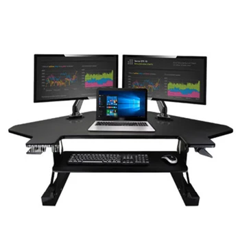 

T4 Office Computer Metal Standing Liting Table Ergonomics Gas Spring Stand Up Notebook Desktop Mobile Computer Folding Desk