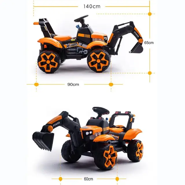 Children'S Electric Excavator Boy Toy Car Excavator Can Be Charged By People 1-6 Year Kids'S Ride-On Toys Walker Scooter Gift 6