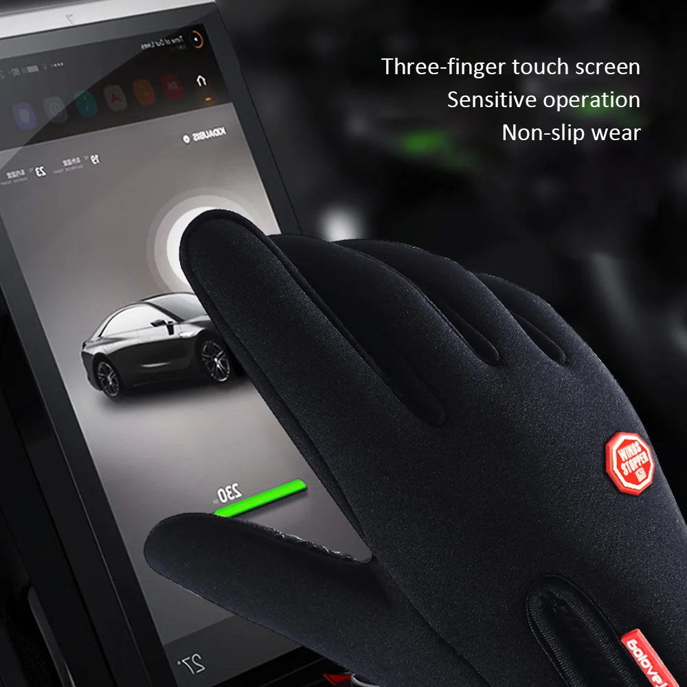 Waterproof Winter Warm Gloves Mens Skiing Gloves Snowboard Gloves Motorcycle Riding Winter Touch Screen Snow Windstopper Gloves