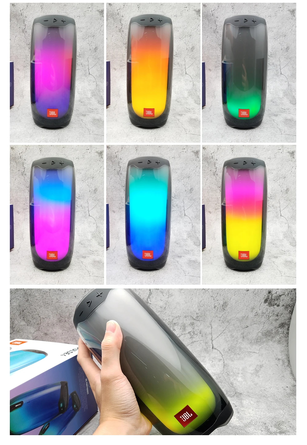 JBL Pulse4 беспроводной Bluetooth динамик IPX7 водонепроницаемый полноэкранный Lightshow Открытый Портативный звук стерео глубокий бас громкий динамик