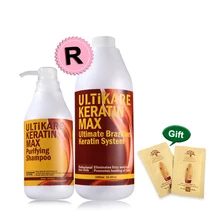 Лучшая 500 мл очищающий шампунь питающий волосы+ бразильский 12% Формалин 1000 мл Кератиновое увлажняющее средство для ухода за волосами