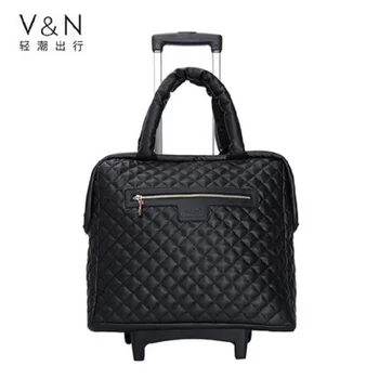 

CARRYLOVE high quality fashion 18 inch 100%PU Rolling Luggage Spinner brand Travel Suitcase handbag/bag