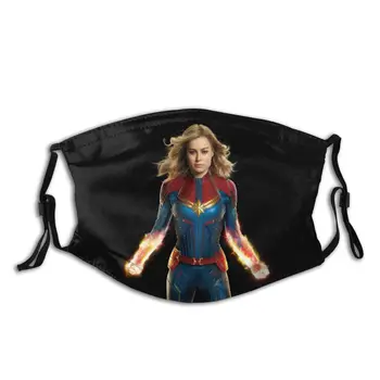 

Captain Marvel Non-Disposable Mouth Face Mask Avengers Anti Haze Dust Mask With Filters Protection Mask Respirator Muffle