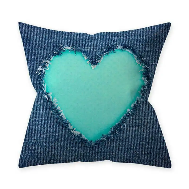 Подушка Чехол домашний декор сине-зеленый серии 1" пледы обхват талии для диванных подушек, наволочки для подушек