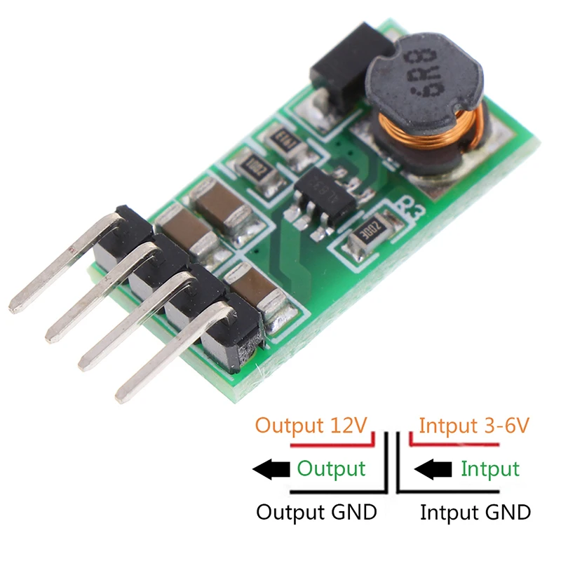 1PC DC 3.3v 3.7v 5v 6v To 12v Step-up Boost Voltage Regulator Converter Module