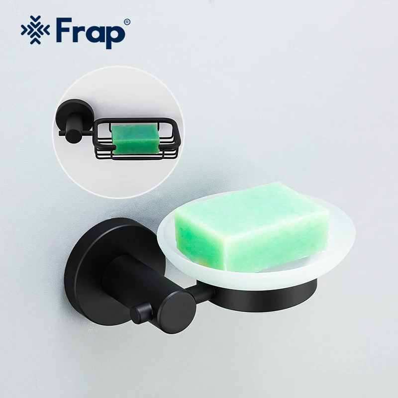 Frap Bathroom Soap Holder Shower Black Soap Dish Bathroom Tray