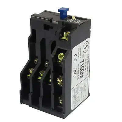 

T16DM 3 Pole 0.11A-0.16A Current Range Motor Thermal Overload Relay 1NO 1NC