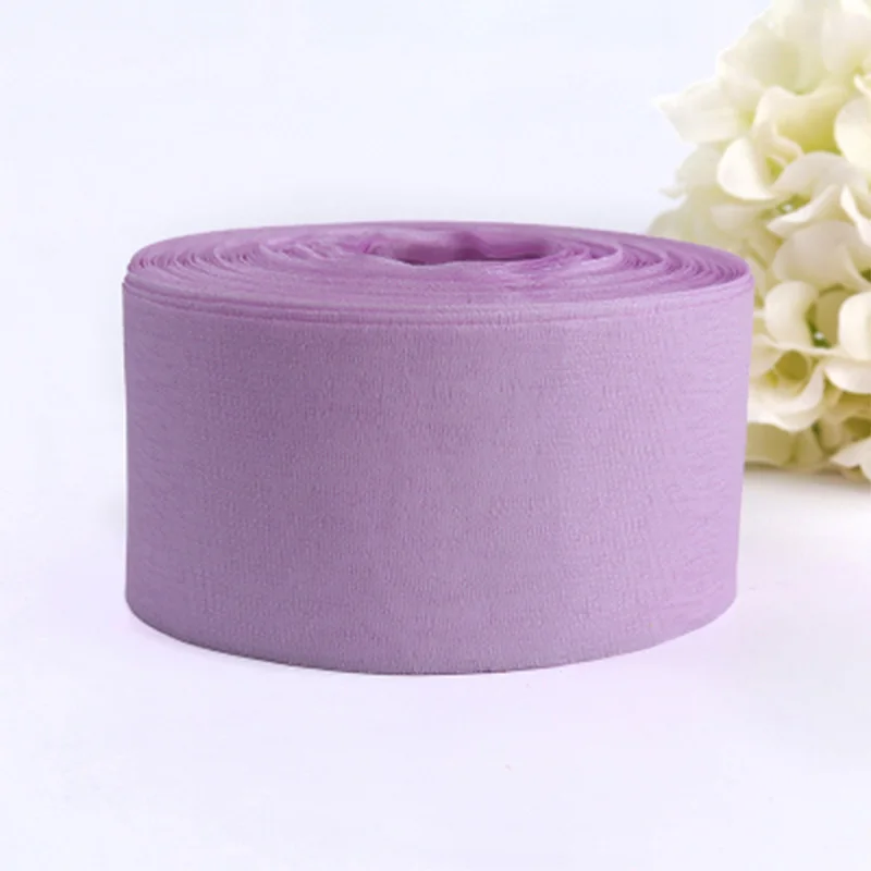 6CM purple 50 м/лот, 6 см, морщинка, пряжа, твердая лента, праздничные, вечерние, подарок, Decoratio, сделай сам, украшение для волос, аксессуары, украшения для детского душа - Цвет: 6CM purple