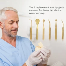 6 шт./компл. наконечник для воска горшок для Стоматологическая лабораторная Электроника продукты из углеродного волокна для резки воска Ножи карандашом стоматологические инструменты скребок для языка двойная ручка