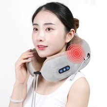 

U Shaped Massage Pillow Vibration Electric Cervical Massager Neck Massager Electric Neck Shoulder Protector Relaxing Massage