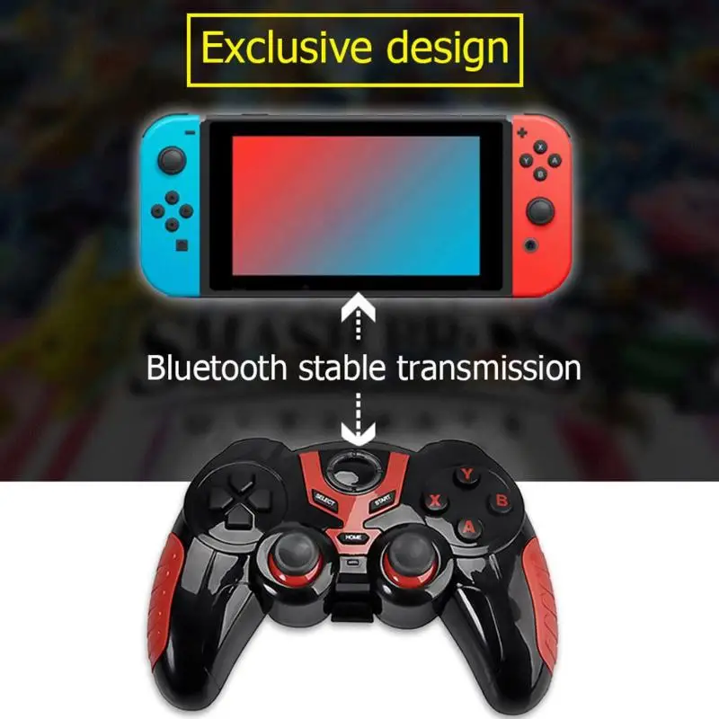 Беспроводной джойстик и геймпад для Android Bluetooth игровой контроллер для Android iOS планшет с держателем мобильного телефона