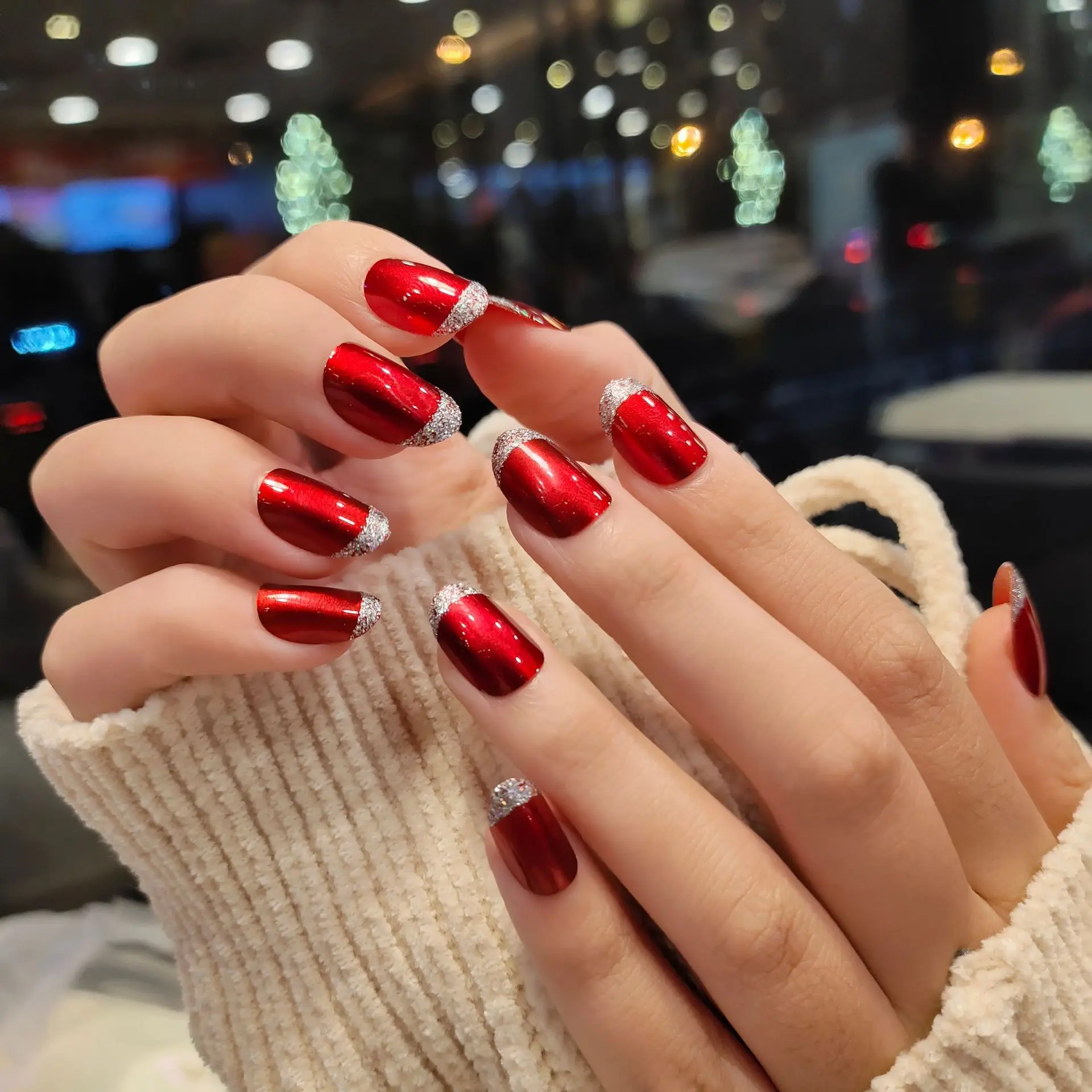 Ongle Rouge Et Blanc Mariage