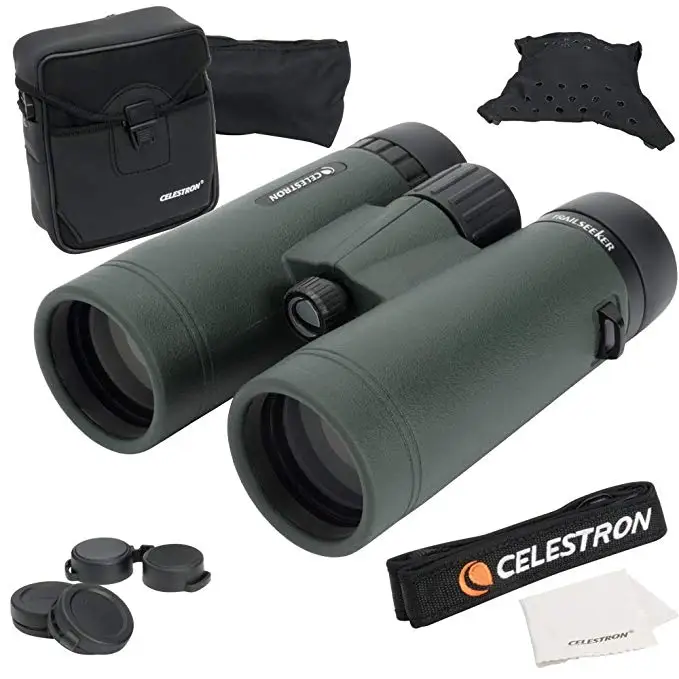 Мощный Бинокль Celestron TrailSeeker 8x42, водонепроницаемый телескоп ночного видения для охоты, туризма, кемпинга, наблюдения за птицами