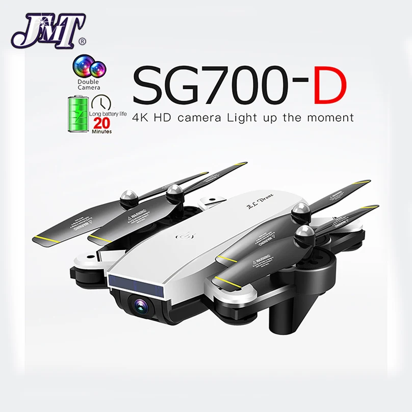 JMT SG700-D складной WiFi FPV Радиоуправляемый Дрон 4K 1080P HD Двойная камера оптический поток в реальном времени жеста аэрофотосъемка видео RC Квадрокоптер