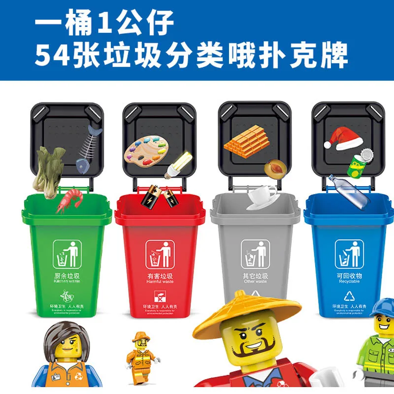 

Garbage Compartmental Toy Upgraded Brain Force Combat Board Game Children Cognitive Science Props Garbage Can Toy