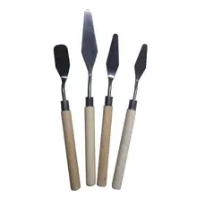 4 шт. Профессиональные легкие инструменты для рисования маслом из нержавеющей стали палитра ножей набор акварельных скребков принадлежности для Artis